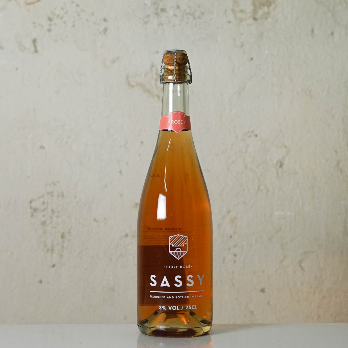 Semi-sweet cider SASSY CIDRE ROSE, 0.75L, France