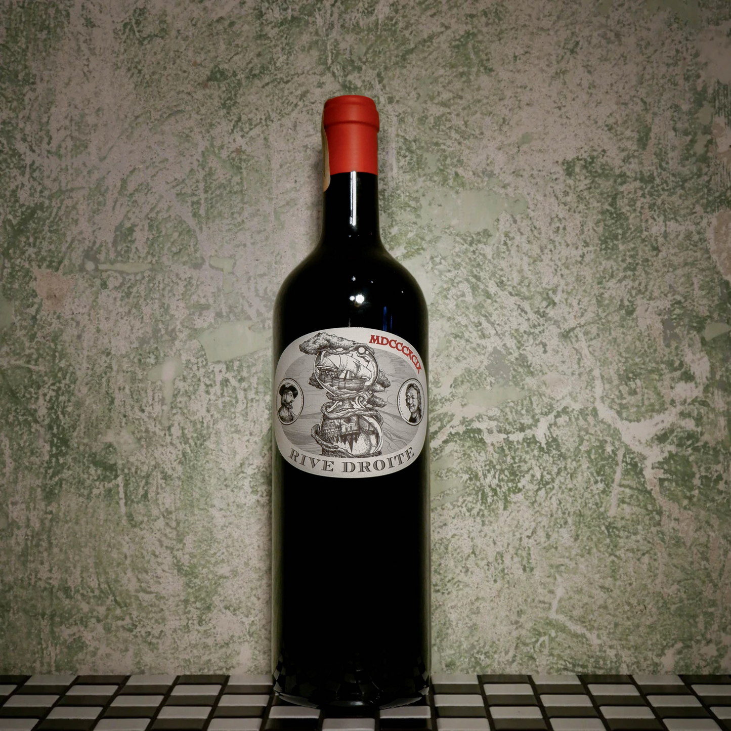 Dry red wine RIVE DROITE, 0.75L, France