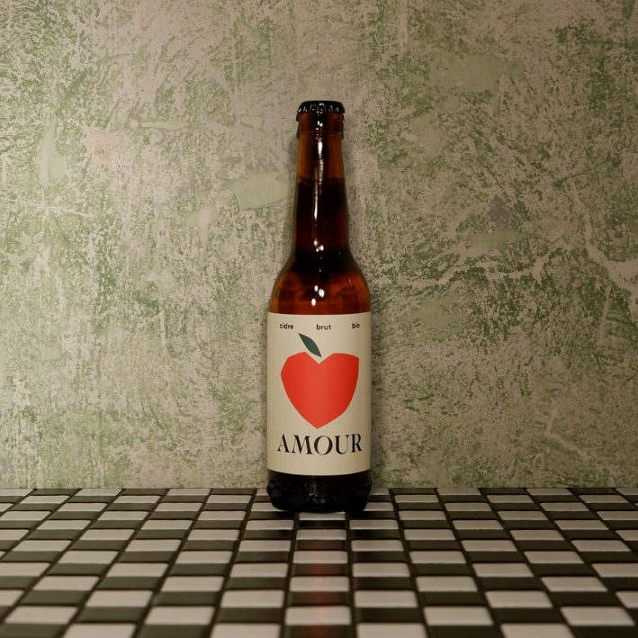 Dry cider HEROUT AMOUR, 0.33L, France